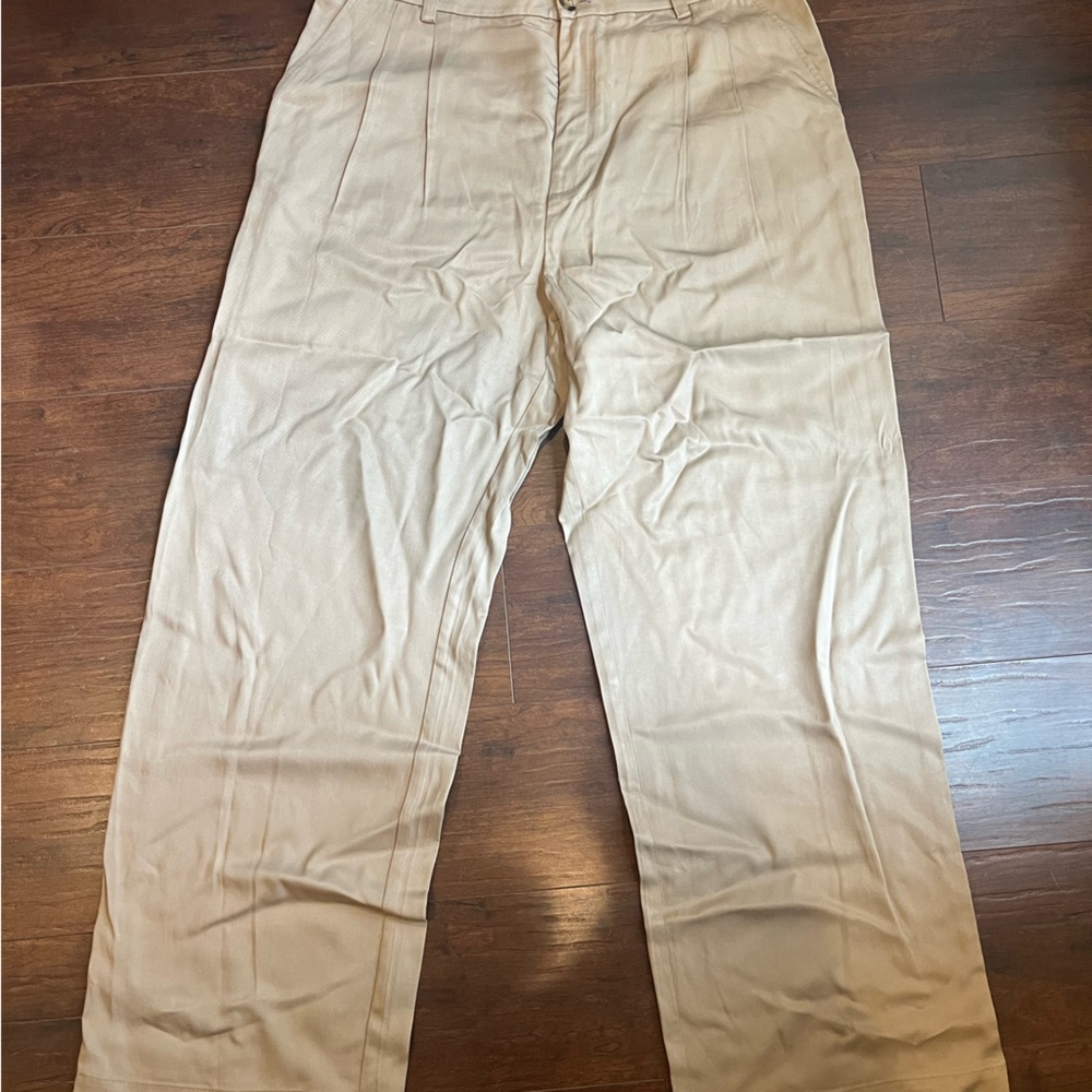 Khaki casual Palazzo pants